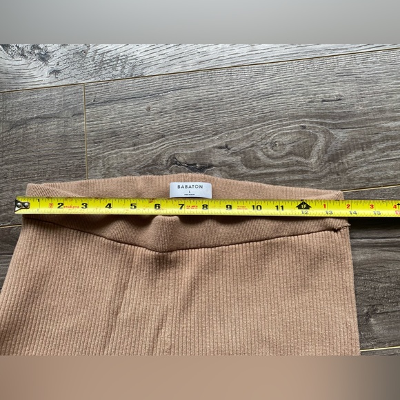 Aritzia Babaton Distill Legging camel/ tan | rubbed knit | split hem - Picture 11 of 14